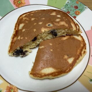 アウトドアに☆彡レーズン入りホットケーキ